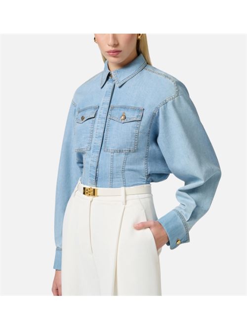 SHIRT WITH POCKET ELISABETTA FRANCHI | CJ33D51E2192 light blue